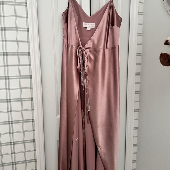 Birdy Grey Cindy Wrap Dress - English Rose Shiny Satin - Picture 4 of 8